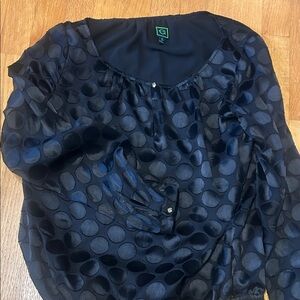 Stylish Black Polka Dot Women's Blouse